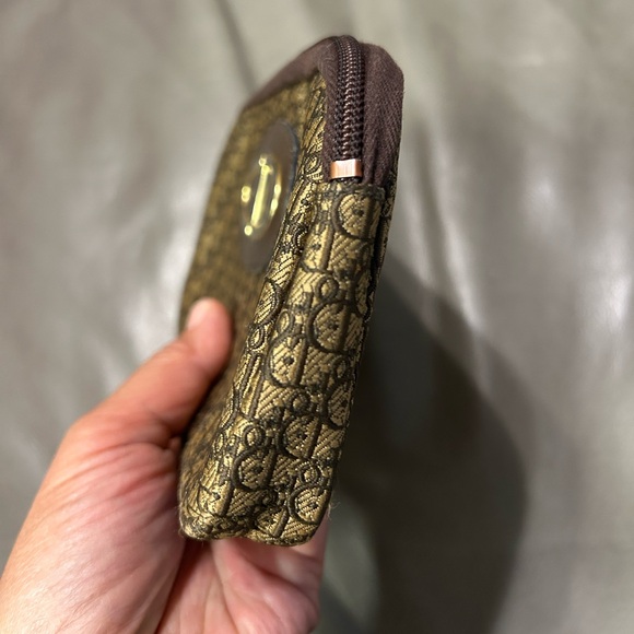 Christian Dior RARE Vintage CD Brown Trotter Cosmetic Pouch Bag mini monogram - Picture 13 of 13